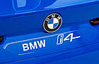 Дитяча акумуляторна машинка BMW i4 Синя, фото 8