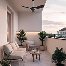 Вентилятор стельовий чорний з пультом 110см (94-7105 (42) BK), фото 3