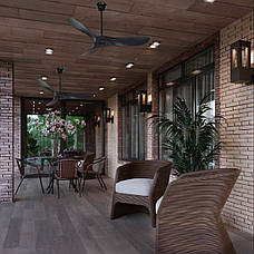 Вентилятор стельовий чорний з пультом 110см (94-7105 (42) BK), фото 2