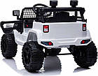 Дитяча акумуляторна машинка Jeep Dark Night Біла, фото 2