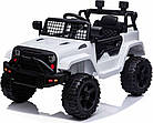 Дитяча акумуляторна машинка Jeep Dark Night Біла, фото 5