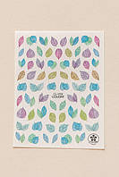 Наклейки для дизайну нігтів, листя