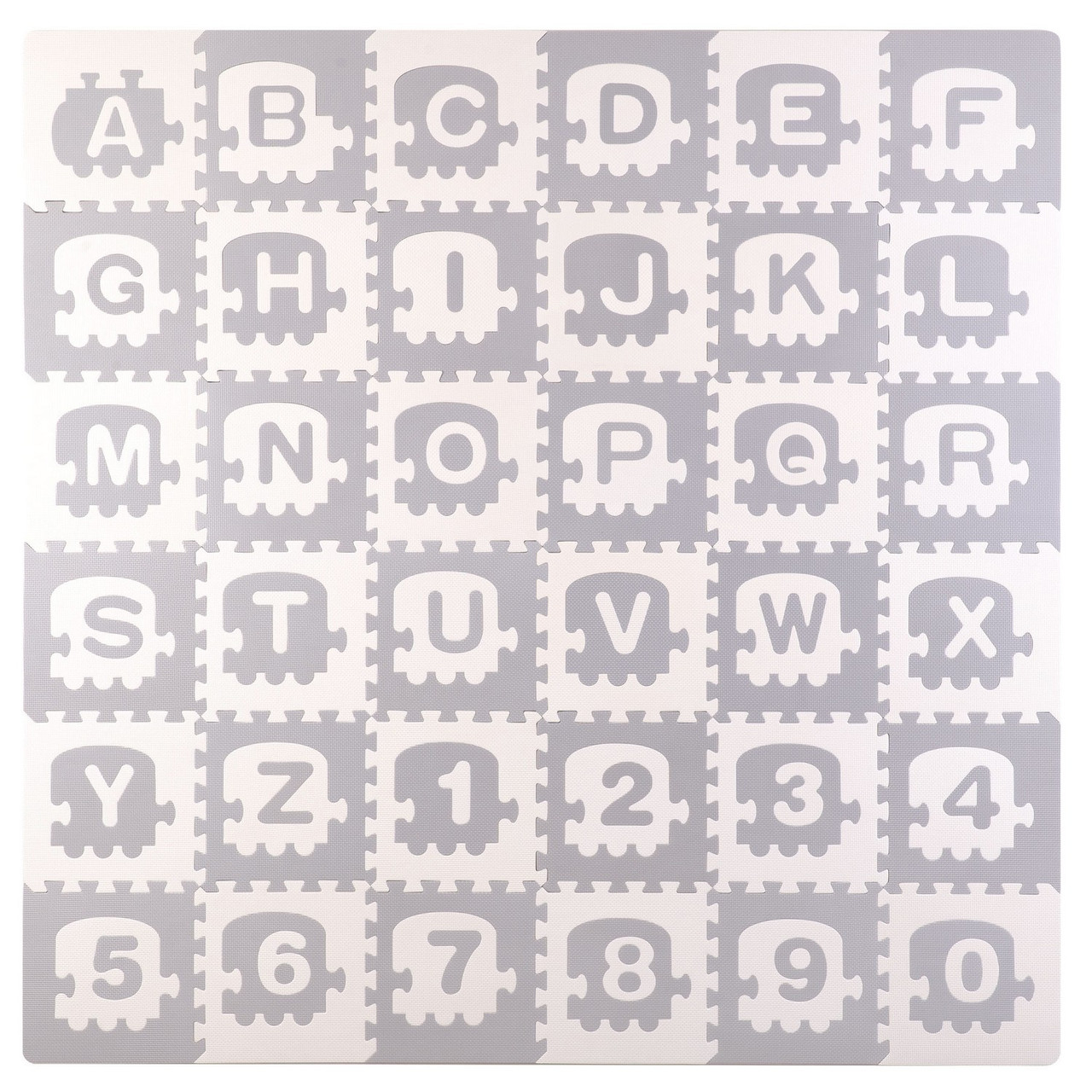 Дитячий килимок-пазл Букви 36 шт, фото 1