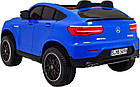 Дитяча акумуляторна машинка Mercedes GLC 63S Синя, фото 5