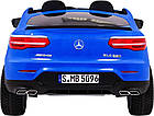 Дитяча акумуляторна машинка Mercedes GLC 63S Синя, фото 6