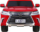 Дитяча акумуляторна машинка Lexus LX570 Червона, фото 4