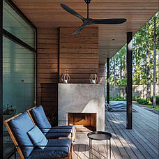 Вентилятор стельовий чорний з пультом 150см (94-7106 (60) BK), фото 3