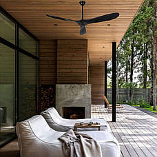 Вентилятор стельовий чорний з пультом 150см (94-7106 (60) BK), фото 2