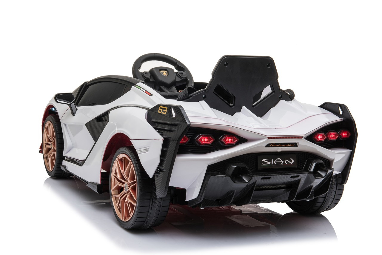 Lamborghini SIAN на акумуляторі для дітей Білий + Пульт + EVA + Free Start + Audio LED, фото 1