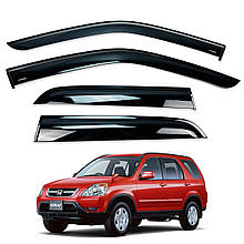 Дефлектори вікон (вітровики) для Honda CR-V 2001-2006 накладні (HAWK)