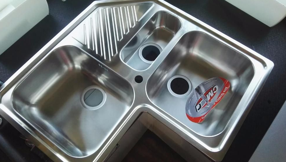 Кухонні кутова мийка CM SPA Ilaria 500х830х500 полірована