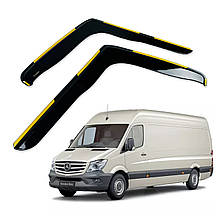 Дефлектори вікон (вітровики) для Mercedes Sprinter W906 / VW Crafter 2006-2018 2D вставні (HAWK)