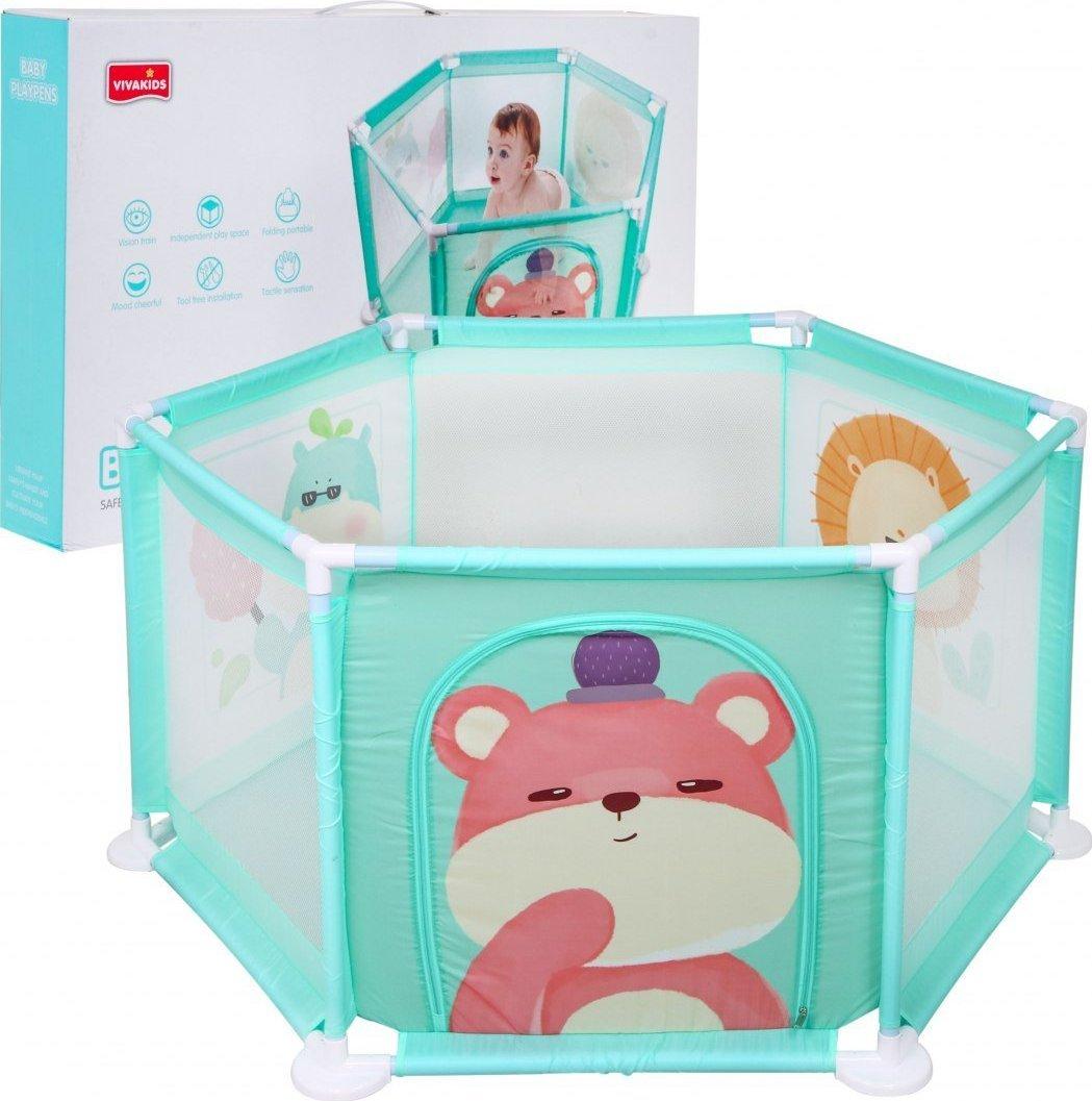 Дитячий манеж 6м+ з веселими тваринками, фото 1