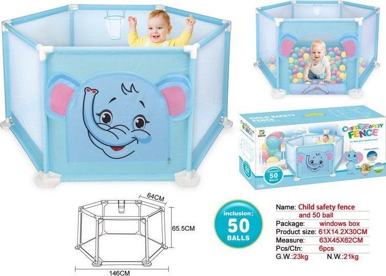 Дитячий манеж Слоненя + М'ячі, фото 1