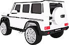 Дитяча акумуляторна машинка Mercedes AMG G65 Біла, фото 6