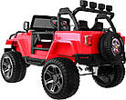 Дитячий акумуляторний позашляховик Jeep Monster 4x4 Червоний, фото 2