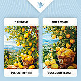 Картина за номерами Пейзаж. Лимонне дерево (цитрус) 40*50 см Орігамі LW 3490, фото 3