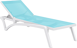 Шезлонг Siesta Pacific, 193 х 68 х 35 см - біло-бірюзовий