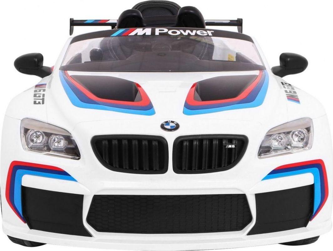 Дитяча акумуляторна машинка BMW M6 GT3 Біла, фото 1