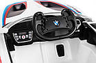 Дитяча акумуляторна машинка BMW M6 GT3 Біла, фото 8