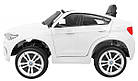 Дитячий електромобіль BMW X6M білий + пульт + EVA + вільний запуск + аудіо панель + LED, фото 5