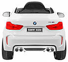 Дитячий електромобіль BMW X6M білий + пульт + EVA + вільний запуск + аудіо панель + LED, фото 7
