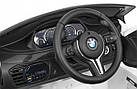 Дитячий електромобіль BMW X6M білий + пульт + EVA + вільний запуск + аудіо панель + LED, фото 9
