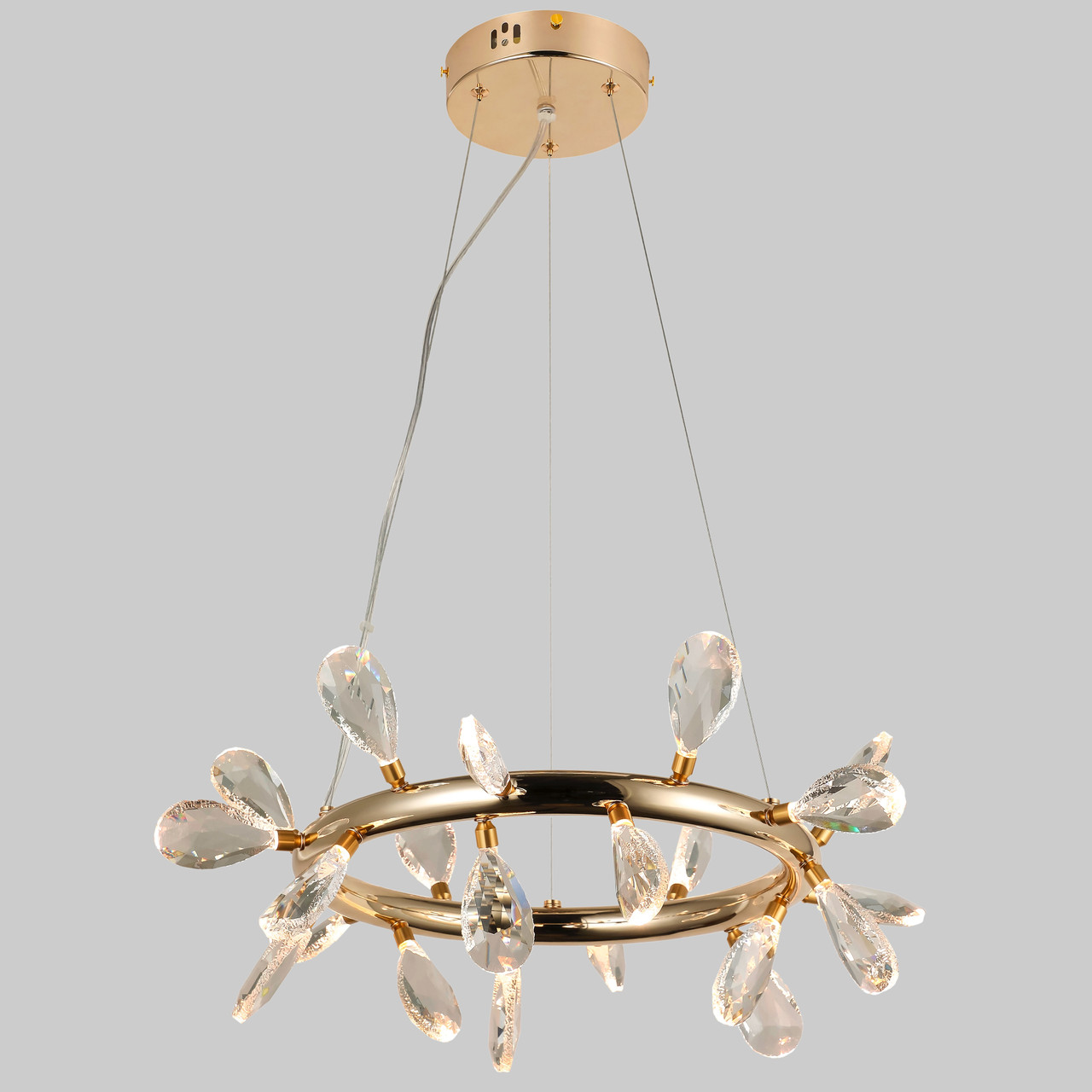 Бронзова люстра "Crystal" 50см 20W (85-6601-21)