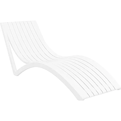 Шезлонг Siesta Slim, 192 х 72 х 70 см - білий