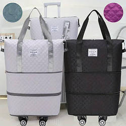 Дорожня сумка трансформер на колесах із збільшенням легка жіноча