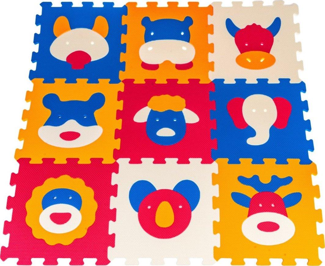 Килимок з 9 Пазлами Тварин для дітей 10м+, фото 1