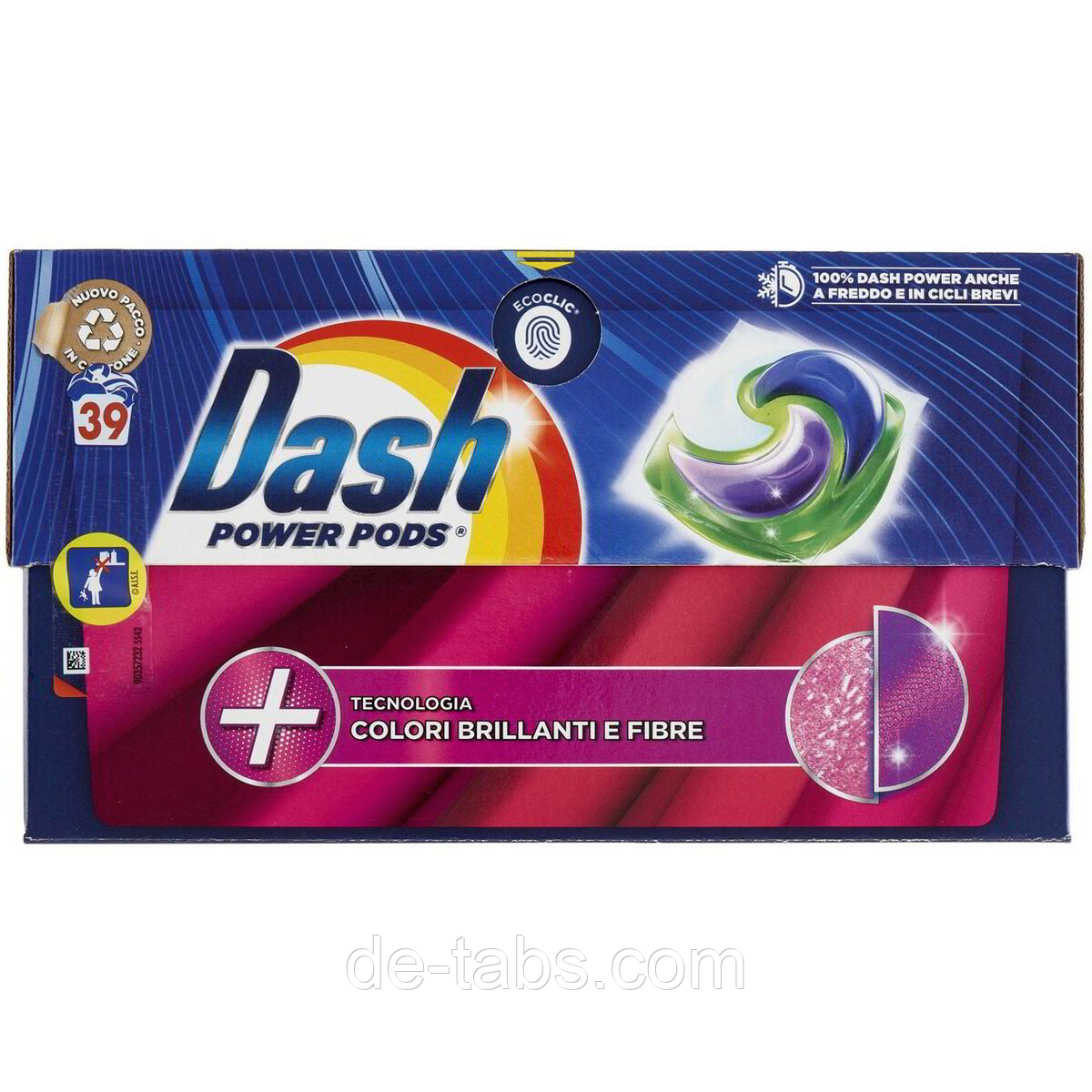 Dash Colori Brillanti e Fibre 39 шт капсули для прання Яксраві кольори та захист волокон