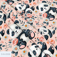 Наволочка бязь 60х60, принт: Панди