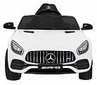 Дитяча акумуляторна машинка Mercedes Benz GT Біла, фото 3