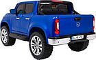 Дитяча акумуляторна машинка Mercedes Benz X-Class Синя, фото 5