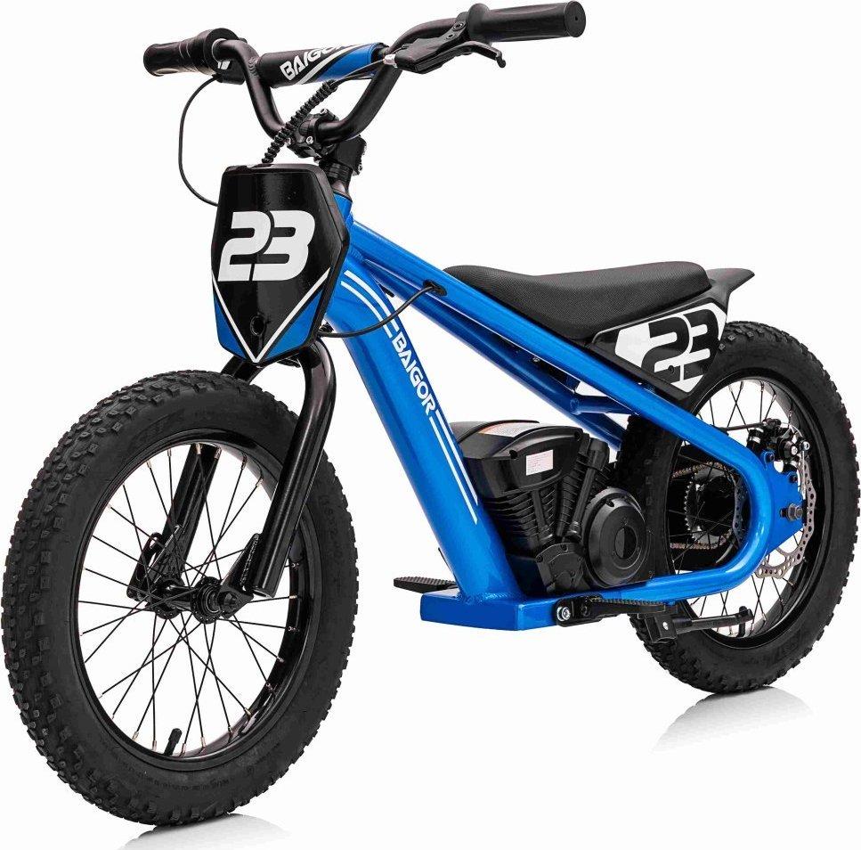 Дитячий акумуляторний мотоцикл BAIGOR 23 PRO Синій, фото 1