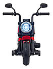 Дитячий акумуляторний мотоцикл Чоппер FASTER, Червоний + FM Радіо + Аудіо панель + LED, фото 5