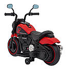 Дитячий акумуляторний мотоцикл Чоппер FASTER, Червоний + FM Радіо + Аудіо панель + LED, фото 8