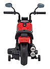 Дитячий акумуляторний мотоцикл Чоппер FASTER, Червоний + FM Радіо + Аудіо панель + LED, фото 9