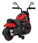 Дитячий акумуляторний мотоцикл Чоппер FASTER, Червоний + FM Радіо + Аудіо панель + LED, фото 10