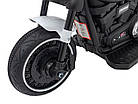 Дитячий акумуляторний мотоцикл Чоппер FASTER Білий + FM Радіо + Аудіо панель + LED, фото 10