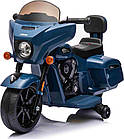 Дитячий акумуляторний мотоцикл Chopper INDIAN Синій, фото 2