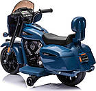 Дитячий акумуляторний мотоцикл Chopper INDIAN Синій, фото 4