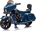 Дитячий акумуляторний мотоцикл Chopper INDIAN Синій, фото 10