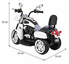 Дитячий акумуляторний мотоцикл NightBike білий, фото 2