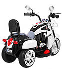 Дитячий акумуляторний мотоцикл NightBike білий, фото 9
