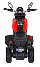 Дитячий акумуляторний мотоцикл Fast Tourist, Червоний + Аудіо + Фари + Екошкіра, фото 7