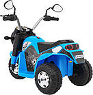 Дитячий акумуляторний мотоцикл RAMIZ MiniBike блакитний, фото 3