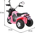 Дитячий акумуляторний мотоцикл RAMIZ MiniBike рожевий, фото 9