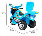 Дитячий електричний триколісний мотоцикл BJX-088 Синій + Звуки + Світло, фото 2